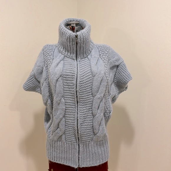 Powder Blue Knitted Sweater - Picture 1 of 8